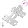 vidaXL Cerradura de puerta 12 uds. Plateado 70 x 8 mm Acero
