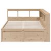 vidaXL Cama con estanter&iacute;a sin colch&oacute;n madera maciza de pino 135x190cm