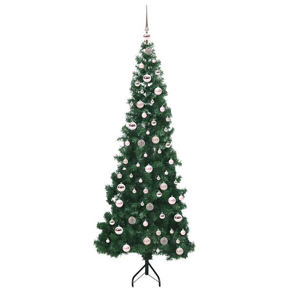 vidaXL &Aacute;rbol de Navidad Artificial de Esquina Verde 210 cm PVC y Metal