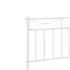 vidaXL Estructura cama sin colch&oacute;n con cabecero metal blanco 75x190 cm