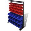 vidaXL Organizador de herramientas para taller, Azul/ Rojo