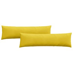 vidaXL Cojines de sof&aacute; 2 pcs Amarillo 145 x 40 cm Tela de pana
