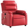 vidaXL Sill&oacute;n de masaje reclinable cuero sint&eacute;tico rojo