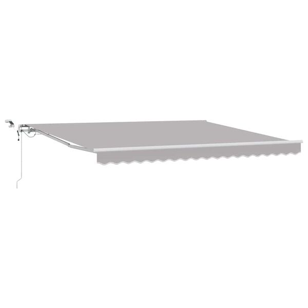 vidaXL Toldo Retr&aacute;ctil Gris Claro 400 x 300 cm Poli&eacute;ster y metal