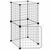 vidaXL Jaula para mascotas de 8 paneles con puerta acero negro 35x35x70cm