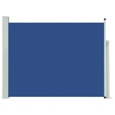 vidaXL Toldo lateral retráctil para patio azul 140x500 cm