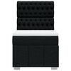 vidaXL Cama box spring con colch&oacute;n tela negro 100x200 cm
