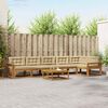 vidaXL Conjunto de sof&aacute;s de exterior con coj&iacute;n 7 pcs Natural y Beige