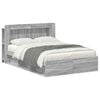 vidaXL Estructura de cama con almacenamiento Sonoma gris 140 x 200 cm