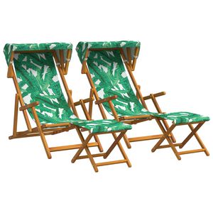 vidaXL Silla de terraza 4 pcs 3 Posici&oacute;n Madera de Eucalipto Maciza