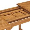 vidaXL Mesa de jard&iacute;n extensible madera maciza teca (110-160)x80x75cm