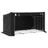 vidaXL Le&ntilde;ero cubierta lluvia 200,5x100,5x110,5 cm acero galvanizado