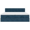 vidaXL Estructura de cama otomana colchones terciopelo azul oscuro