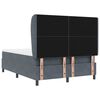 vidaXL Cama tipo Box Spring Gris oscuro 190 x 140 cm Poli&eacute;ster