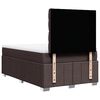 vidaXL Cama box spring con colch&oacute;n tela marr&oacute;n oscuro 120x190 cm