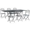 vidaXL Conjunto de Comedor de Jard&iacute;n 7 uds. Gris antracita