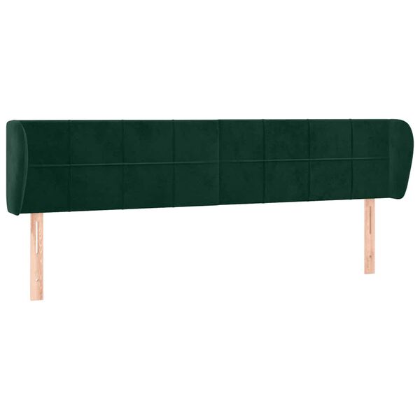 vidaXL Cabecero de terciopelo verde oscuro 163x23x78/88 cm