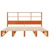 vidaXL Cama con estanter&iacute;a sin colch&oacute;n madera maciza marr&oacute;n 180x200 cm