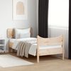 vidaXL Estructura de cama sin colch&oacute;n madera maciza pino 75x190 cm