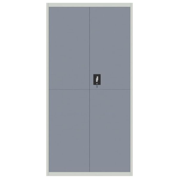 vidaXL Armario archivador acero gris claro y gris oscuro 90x40x180 cm
