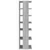 vidaXL Zapateros 2 uds madera contrachapada gris Sonoma 27,5x27x102 cm