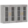 vidaXL Armarios de pared 2 uds madera de ingenier&iacute;a gris Sonoma