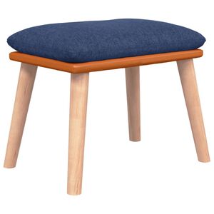 vidaXL Reposapi&eacute;s tela y cuero sint&eacute;tico azul 45x29,5x35 cm