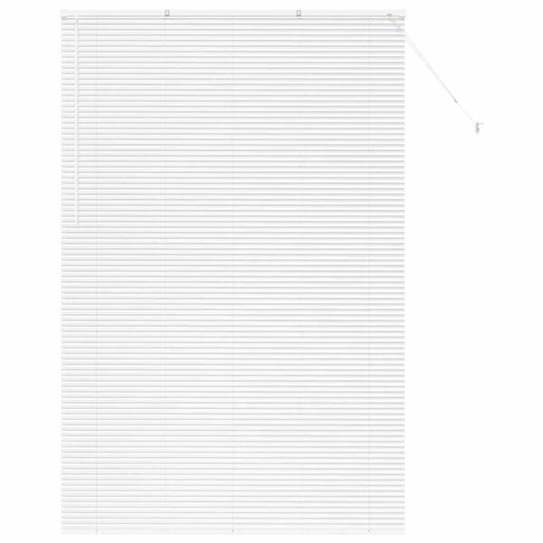 vidaXL Persiana para Ventana con cortinas Manual Blanco Aluminio