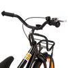 vidaXL Bicicleta ni&ntilde;os y portaequipajes delantero 16" negro y naranja