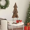 vidaXL &Aacute;rbol de Navidad con soporte Marr&oacute;n 90 cm Madera de teca maciza