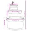 vidaXL Fuente de agua con bomba madera maciza de abeto 60x60x94 cm