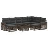 vidaXL Conjunto de sof&aacute;s de jard&iacute;n 10 uds. Gris y Gris Oscuro