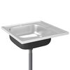 vidaXL Fregadero de cocina con escurridor acero inox 600x600x155 mm