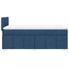 vidaXL Cama box spring con colch&oacute;n tela azul 90x200 cm