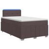 vidaXL Cama box spring con colch&oacute;n Marr&oacute;n Oscuro 120 x 190 cm Tela