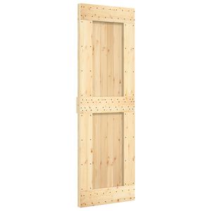 vidaXL Puerta Corredera NARVIK Natural y negro 70 x 210 cm (152,5 cm)