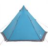 vidaXL Tienda de campa&ntilde;a familiar tipi 6 personas impermeable azul