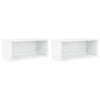 vidaXL Soporte para CDs 2 uds. Blanco 40 x 17 x 17 cm