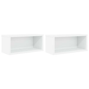vidaXL Soporte para CDs 2 uds. Blanco 40 x 17 x 17 cm