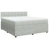 vidaXL Cama box spring con colch&oacute;n terciopelo gris claro 180x200 cm