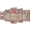 vidaXL Set decorativo de lienzos para pared Home sweet home 100x50cm