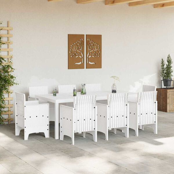 vidaXL Conjunto de Comedor de Jard&iacute;n 9 pcs Polipropileno