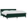 vidaXL Cama box spring con colch&oacute;n terciopelo verde oscuro 200x220 cm