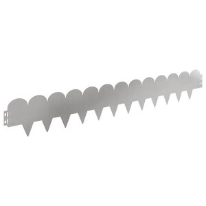vidaXL Borde de C&eacute;sped 10 uds. 103 x 15 cm Acero Plateado