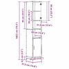 vidaXL Juego de muebles de ba&ntilde;o Madera envejecida 35 x 37,5 x 188,5 cm