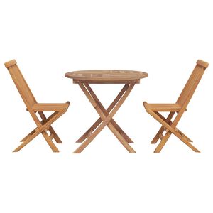 vidaXL Conjunto de Comedor de Jard&iacute;n 3 pcs Marr&oacute;n