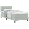 vidaXL Cama tipo Box Spring Gris Claro 80 x 200 cm Terciopelo