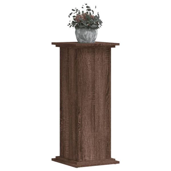 vidaXL Soportes de plantas madera ingenier&iacute;a marr&oacute;n roble 33x33x80 cm