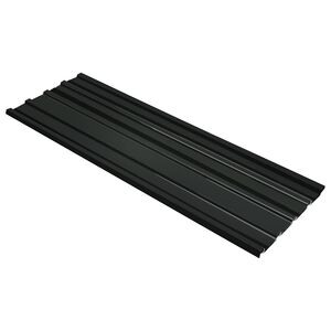 vidaXL Panel de techo 12 pcs Antracita 129 x 45 cm Acero galvanizado