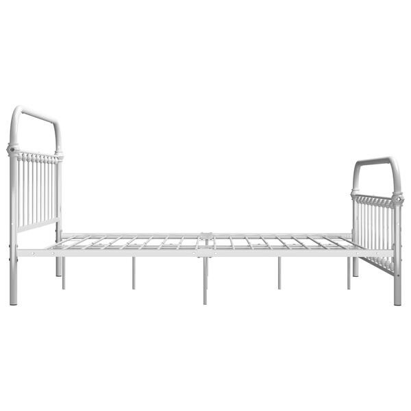 vidaXL Estructura de cama sin colch&oacute;n metal blanco 140x200 cm